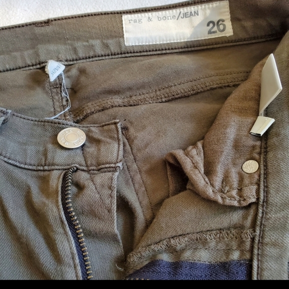Rag and bone Olive green skinny jeans - Picture 3 of 7